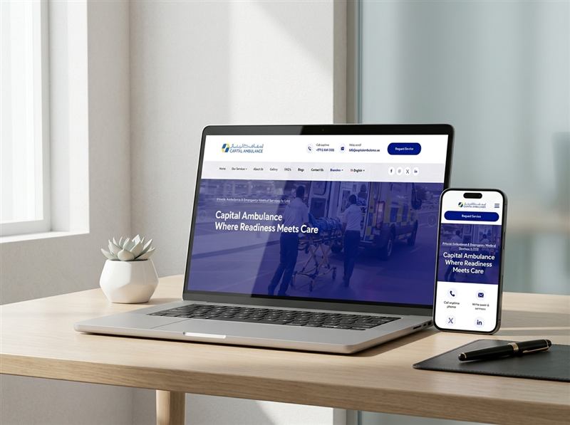 Corporate website mockup present…