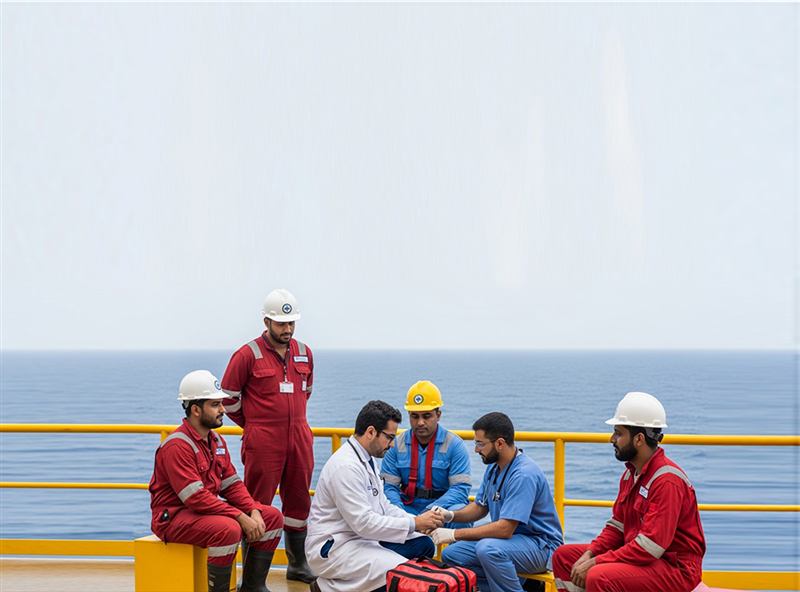 OFFSHORE MEDICAL SERVICES -  brochure photo sea
